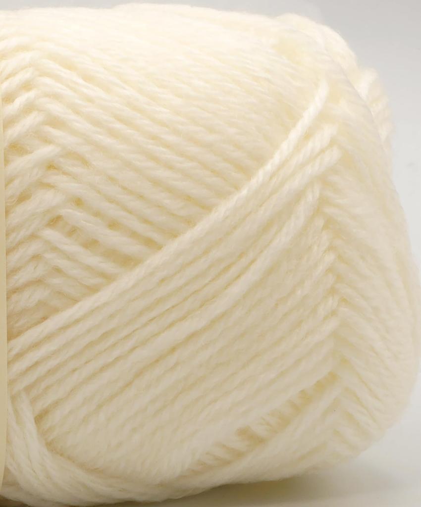 Hamanaka Hand Knitting Naughty Medium Color 5 Set of 2266 Yarn, Dennis, Weight, 1, White, 50g, Approx. 120m, Balls,