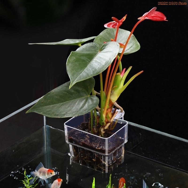 K1AE Aquarium Aquatic Plant Pots for Home Aquariums Easy Install Sustainable Choice for Enriching Your Underwater Landscape