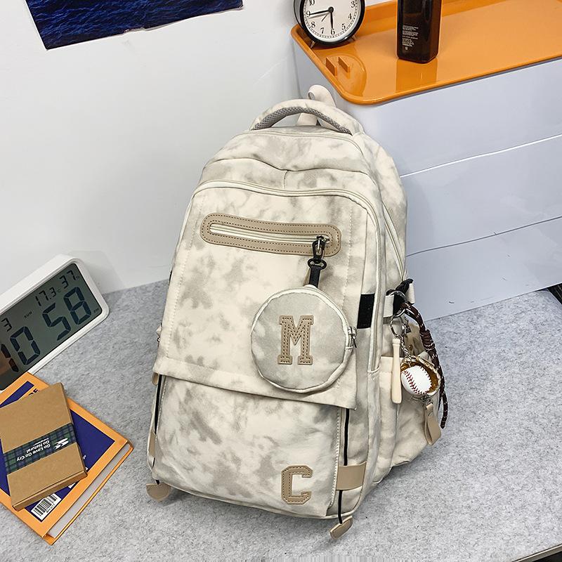 Large capacity schoolbag male college students Korean version ins style leisure travel backpack female high school students class backpack tide