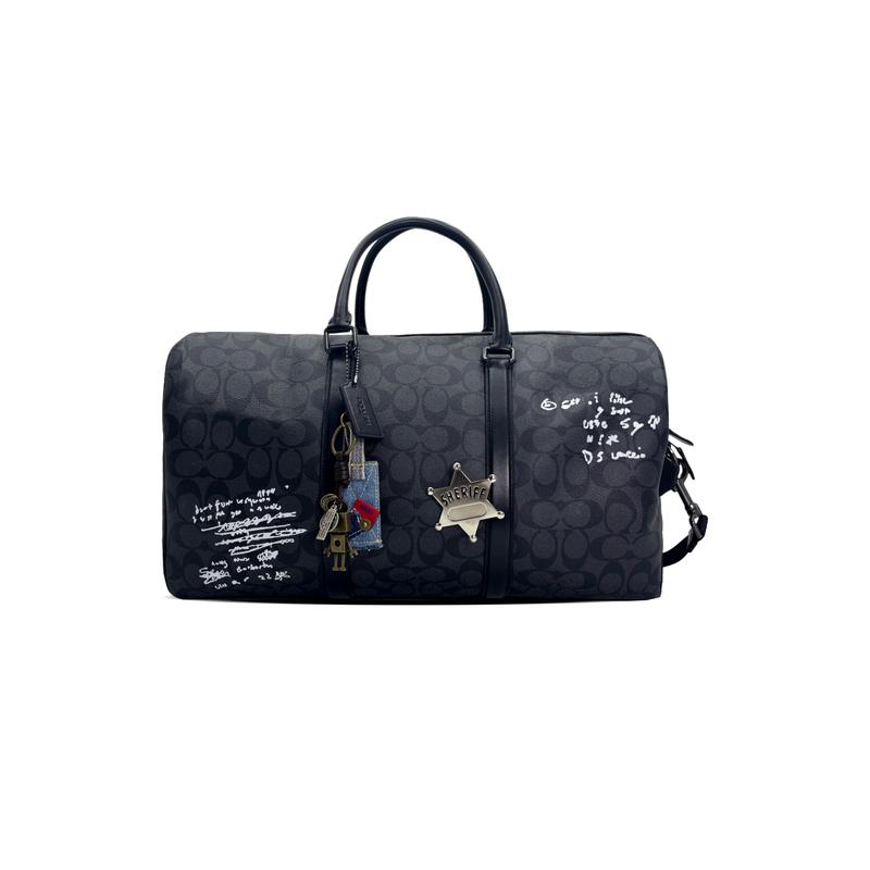 

COACH travel bag [Customized Bag] Venturer Regular Metallic Old Style Tribal Personalized Graffiti Classic Presbyopia Extra Large black denim archives чорний