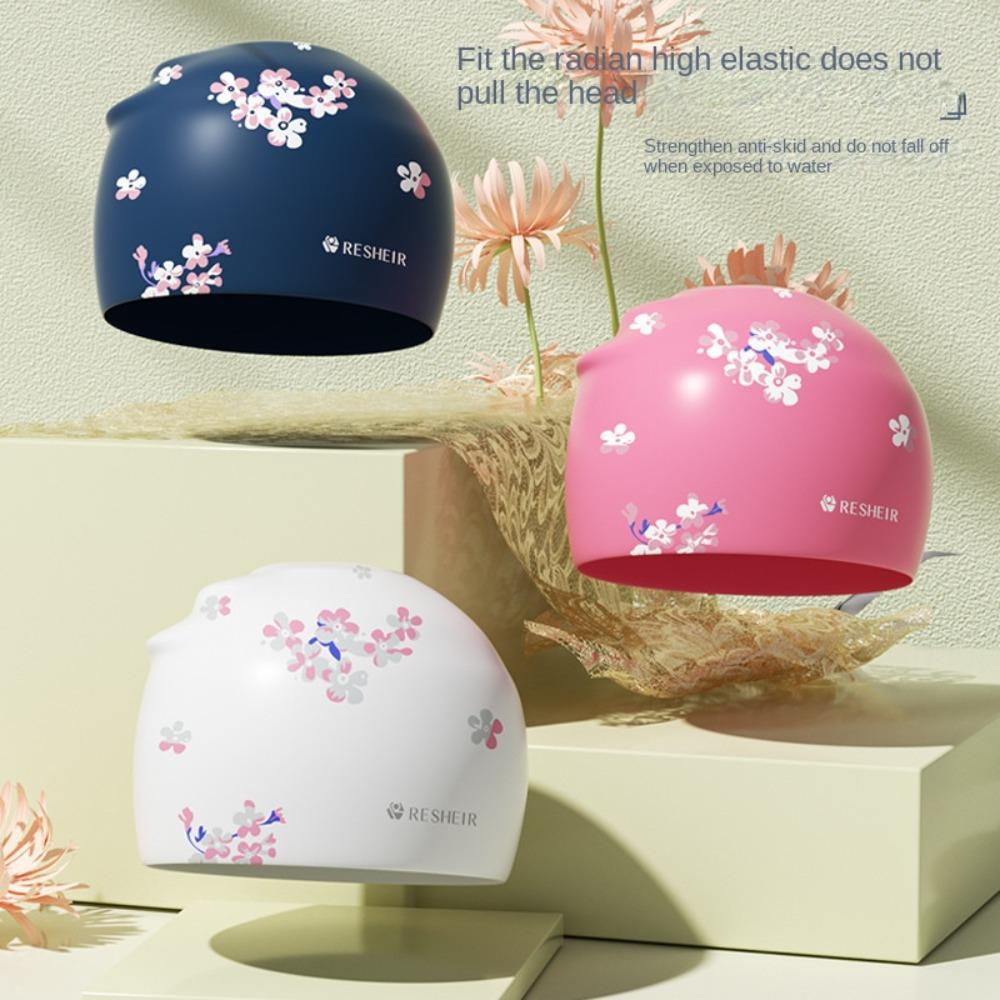 High Elastic Waterproof Swimming Cap Waterproof Printed Swimming Cap  Pool Accessories