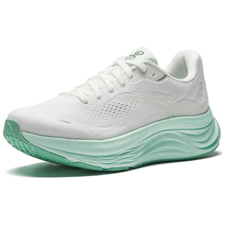 Anta Travel Step 2 Comfortable Versatile Non-Slip Wear-Resistant Low-Top Casual Running Shoes Women Sneaker White Green 122525546-4