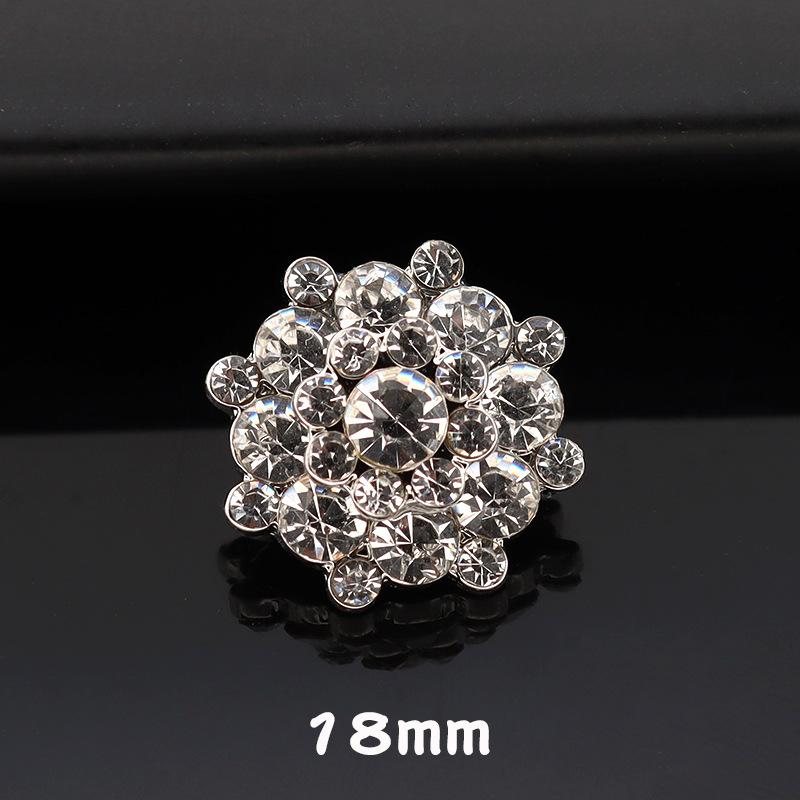 5 Stück High-End Metall Diamantenbesetzte Mantelknöpfe Kinder Pelzknöpfe Nerzknöpfe Mode Blütenblatt Strassknöpfe