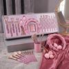 23-Piece Rhinestone Makeup Brush Set with Headband and Eyelash Curler