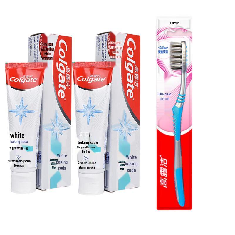 

Colgate Baking Soda Jasmine White Tea Whitening Toothpaste & Toothbrush Family Pack