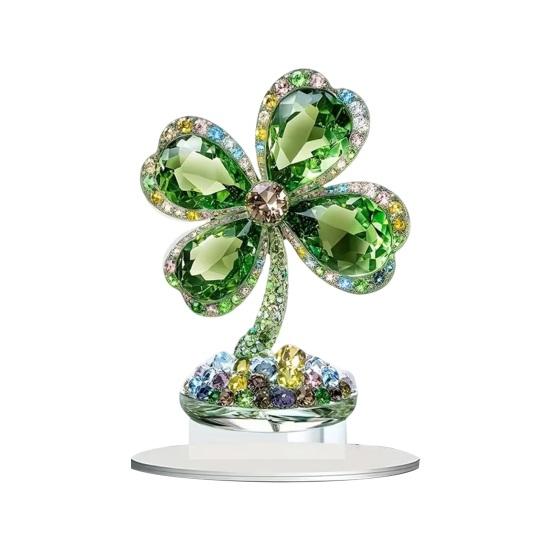 St. Sint Patrick's Dag Acryl Tafelbord 2D Ierse Klavertje Vier Kabouter Tafelblad Ornament voor Binnen Huis Bureau Plank Decoratie