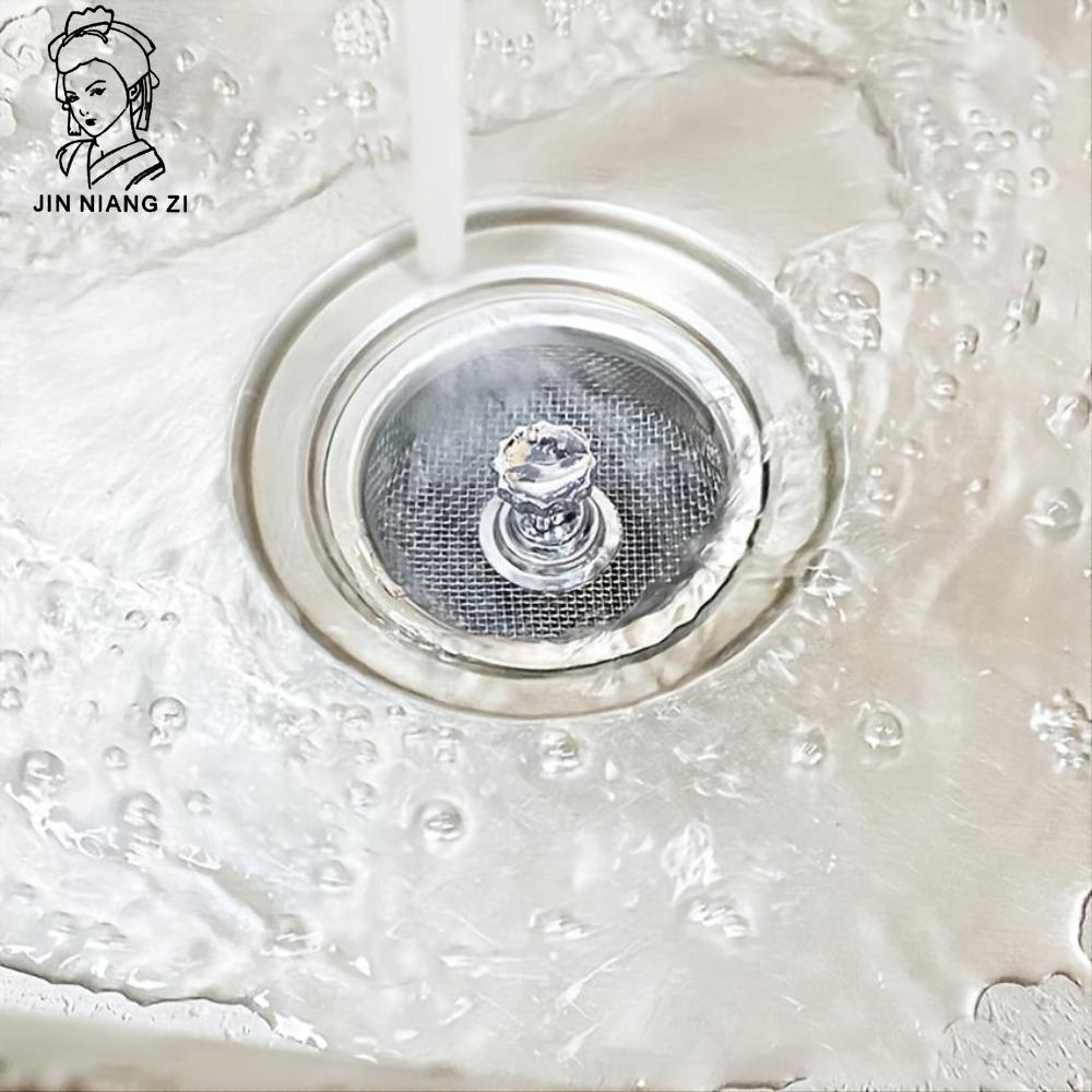 1 szt. Sitko do zlewu z korkiem Ulepsz swój zlew kuchenny dzięki filtrowi do wody ze stali nierdzewnej