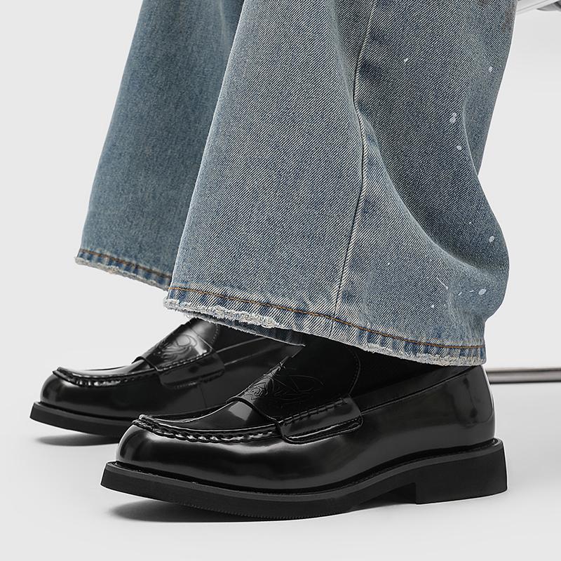 Fashion High Quality Men's Leather Shoe British Designer Style Party Leisure Business Daily Work Plus Size Black Loafers 38-46 Hot