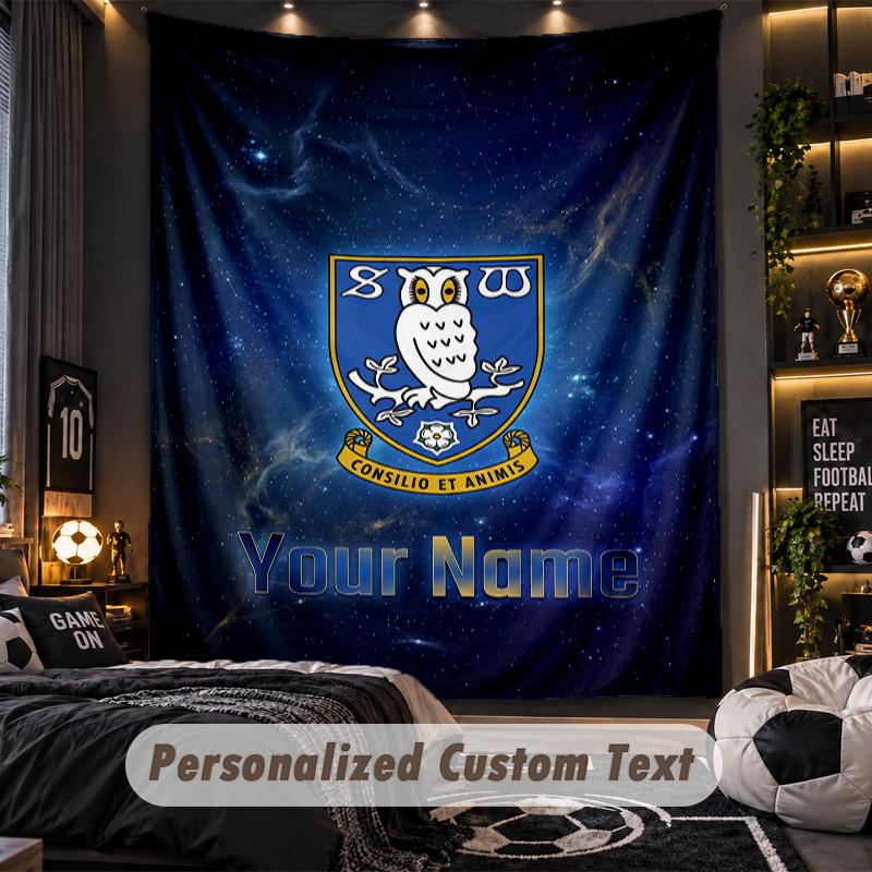 TapestrySheffield Wednesday FC Custom Name Text Personalized Wall Hanging Tapestry Home Wall Decor