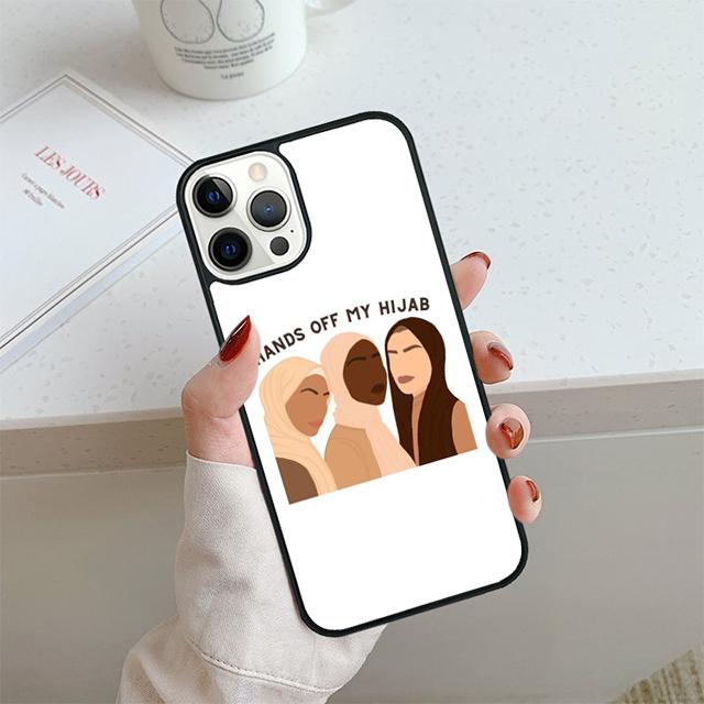 Muslim Islamic Eyes Arabic Hijab Girl Phone Case For iPhone 17 Air 13 12 Cover For Apple 14 15 16 Pro Max Plus SE