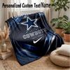 Dallas Cowboys Personalizowany Koc Flanelowy Nadrukuj Swoje Imię Tekst Miękki Ciepły Koc Prezent Świąteczny