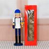 Nutcrackers Soldier with Menorah and Dreidels Wood Figurine Christmas Shelf Decors With Classical Hanukkah Design Statue