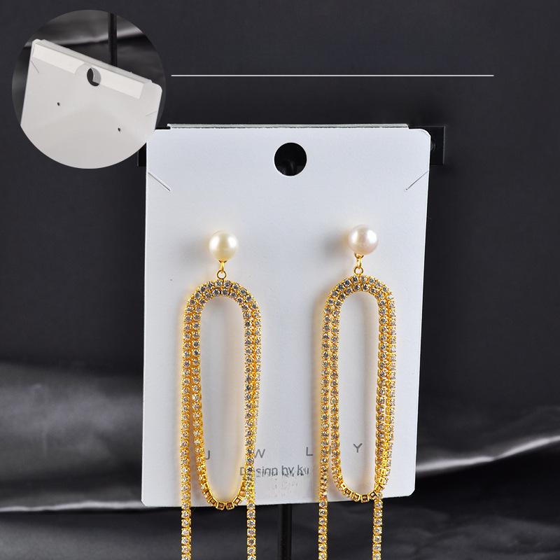 "Earrings & Necklace Silk Screen Cardboard Packaging with Art Logo"