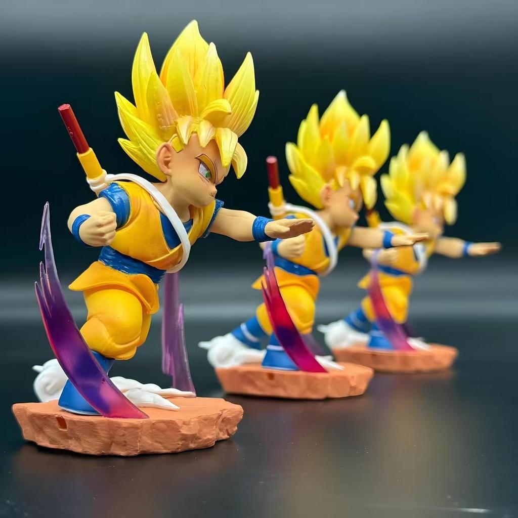 11cm Anime Dragon Ball Z Son Goku Figure Super Saiyan PVC Action Figures Model Dolls Toys Children Gifts