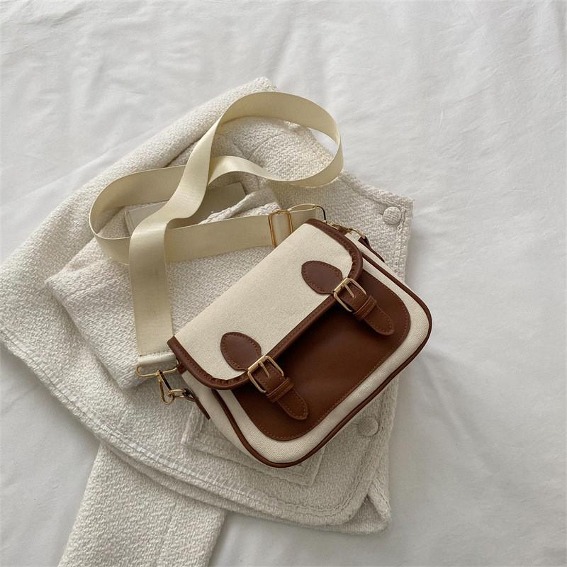 Stylish Pu Leather Crossbody Bag Trendy Street Style Medium Square Bag 2023