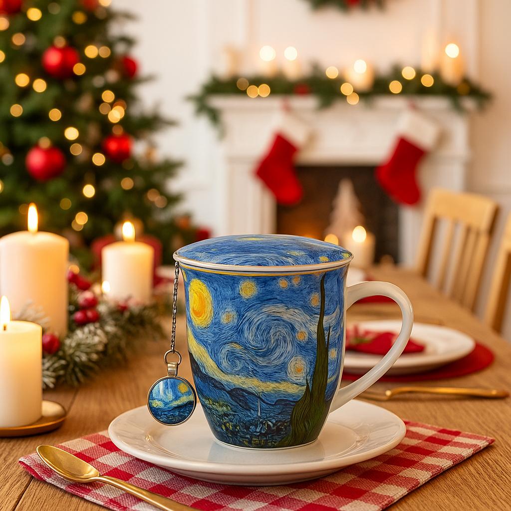 Kubek Z Zaparzaczem I Zawieszka Starry Night Van Gogh 400 Ml