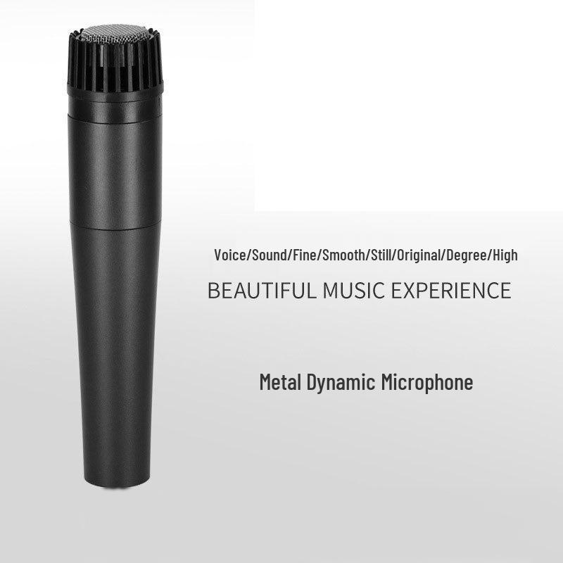 Portable Metal Wired Handheld Microphone for Home Karaoke and Car Recording
