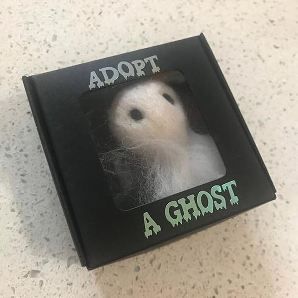 Adopt A Ghost Halloween Gift Box Spooky Pet Adoption Kit with Ghost Plush Toy for Kids Party Decor