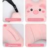 Children Car Seat Travel Pillow with H-Shaped Plush Side Handle Design, Soft Cushioned Filling and Top Loop for Child Ride Trip