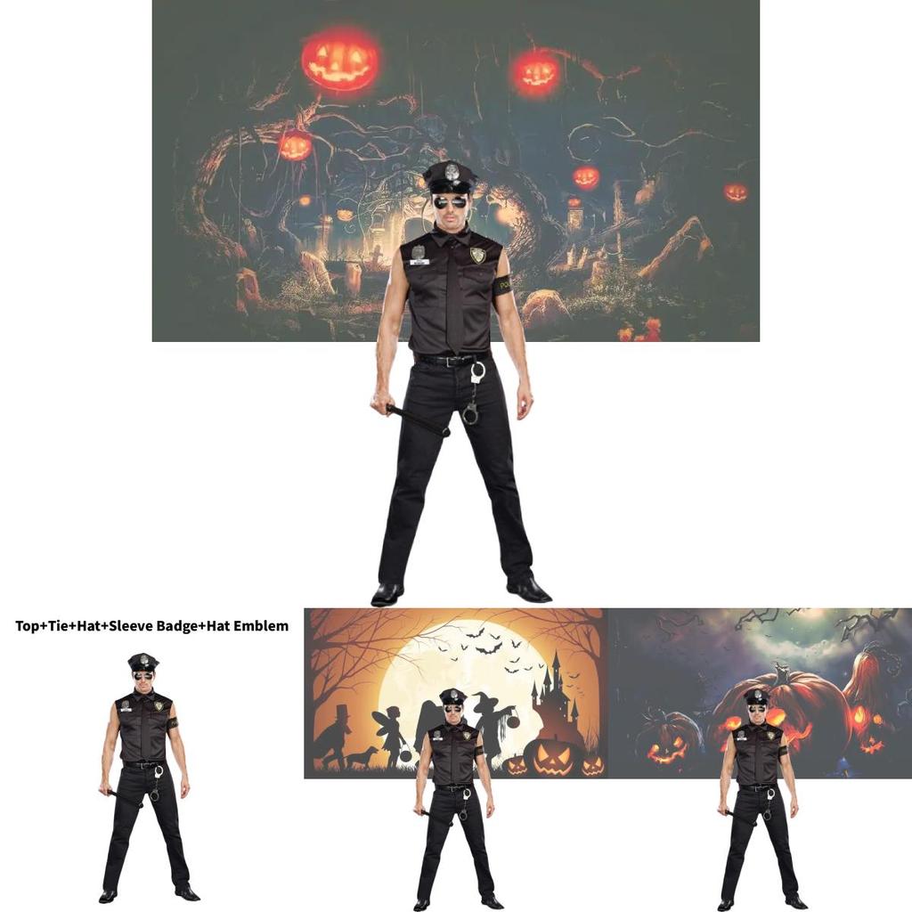 Game Theme Halloween Costume For Men With Polyester Material For Stage Performance