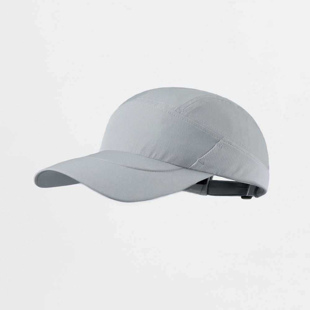 New Design Quick Drying Baseball Cap Lightweight Breathable Sports Hat Polyester Packable Visor Cap серый