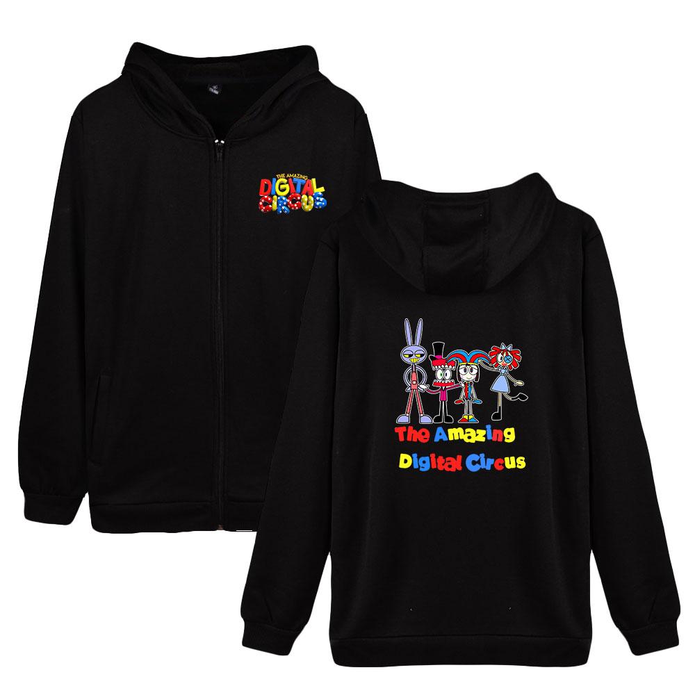 Autumn/Winter Zipper Cardigan Men Women's Casual Sweatshirt The Amazing Digital Circus Anime Printed Hoodie Fashion Hip Hop Street Apparel