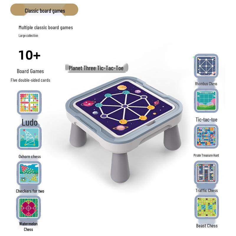 Interactive Tangram Puzzle Table: Early Education Toy for Children's Cognitive Development and Parent-Child Learning