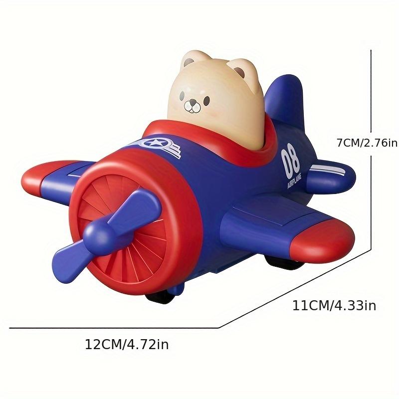 Press Go Airplane Toys for Youngsters 1-3 Years Multicolor Animal Pilot Airplanes with Moving Propeller,Christmas Birthday Gifts, Toy Airplane