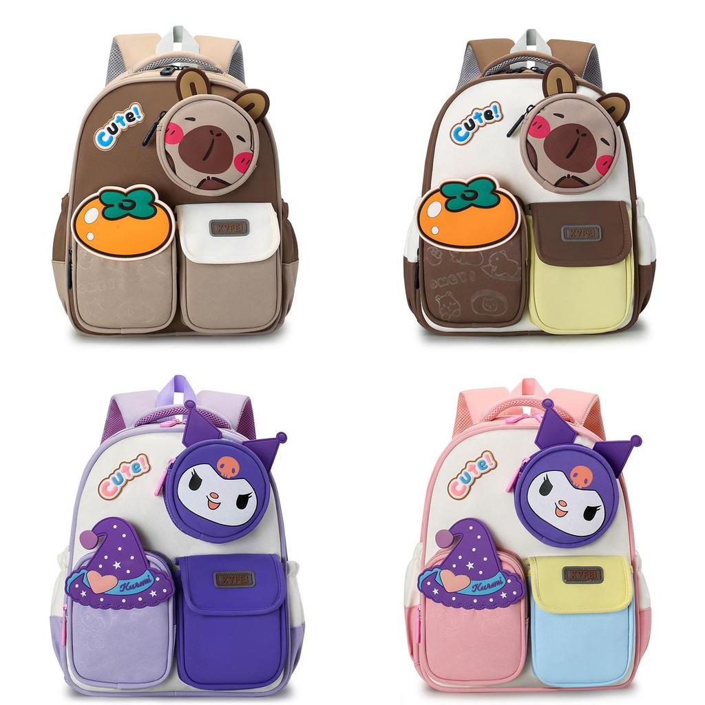 Childrens Cartoon Kuromi Backpack With Breathable Nylon For Kindergarten And School Use