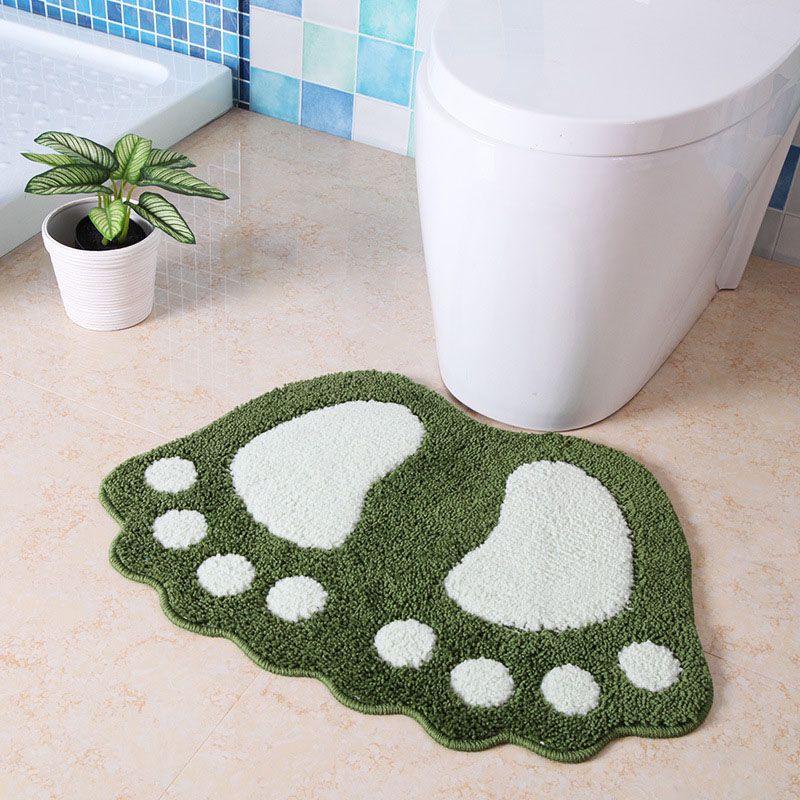 Absorbent Foot Nonslip Shape Bath Bathroom Bedroom Floor Shower Soft Mat Rug