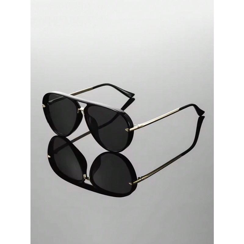 Feye 1pc Women's Retro Minimalist Large Frame Fashion Fashion Glasses, Suitable For Beach And Travel