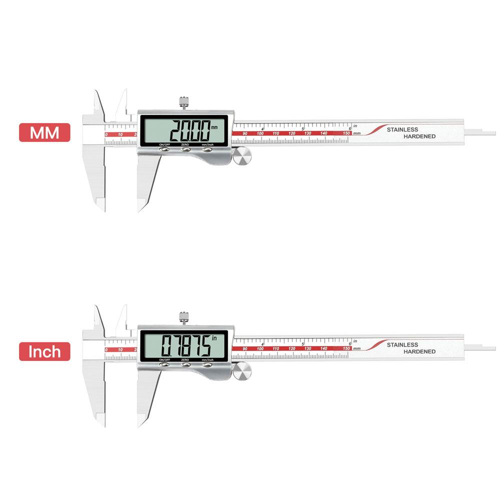 Industrial-grade High-precision Vernier Caliper with 0.01mm Accuracy, Stainless Steel Digital Caliper with 0.001 Inch Error 0-150 mm