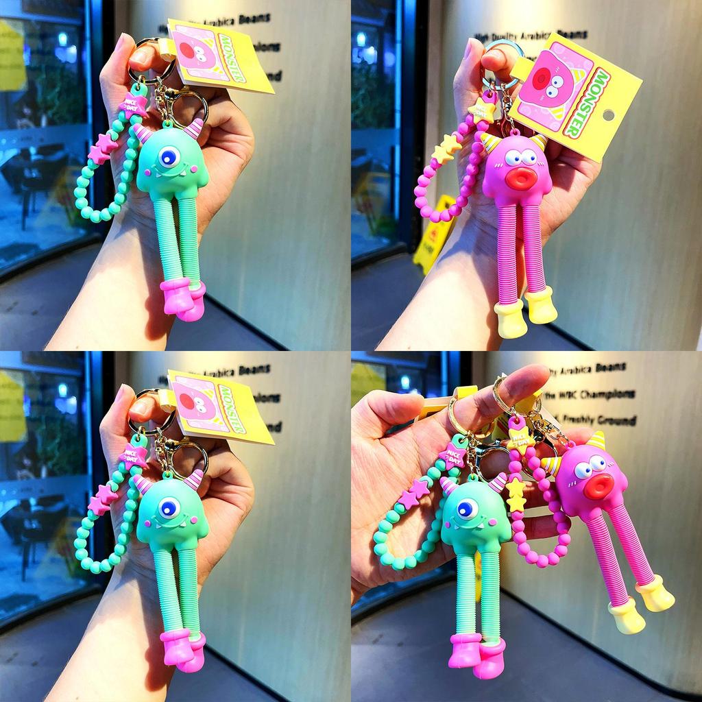 Cute Stretch Monster Keychain Durable Pvc Material Perfect For All Occasions