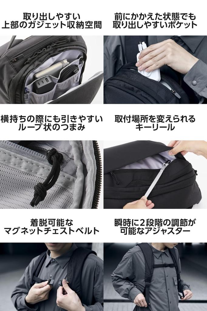 ELECOM MNL CITY PACK Lite CORDURA recor 14-Zoll Rucksack, 14L, Schwarz, BM-MNLBP04BK