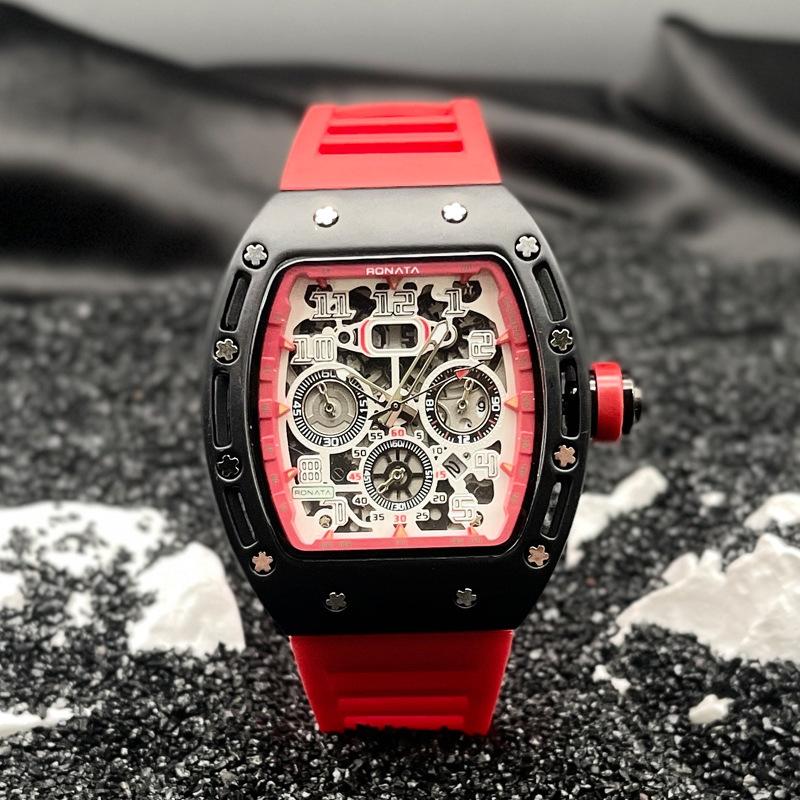 JYL Men's Watch Cool Multi-function Waterproof Silicone Strap