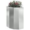 Corner Planter Silver 30 X 30 X 50 Cm Galvanized Steel