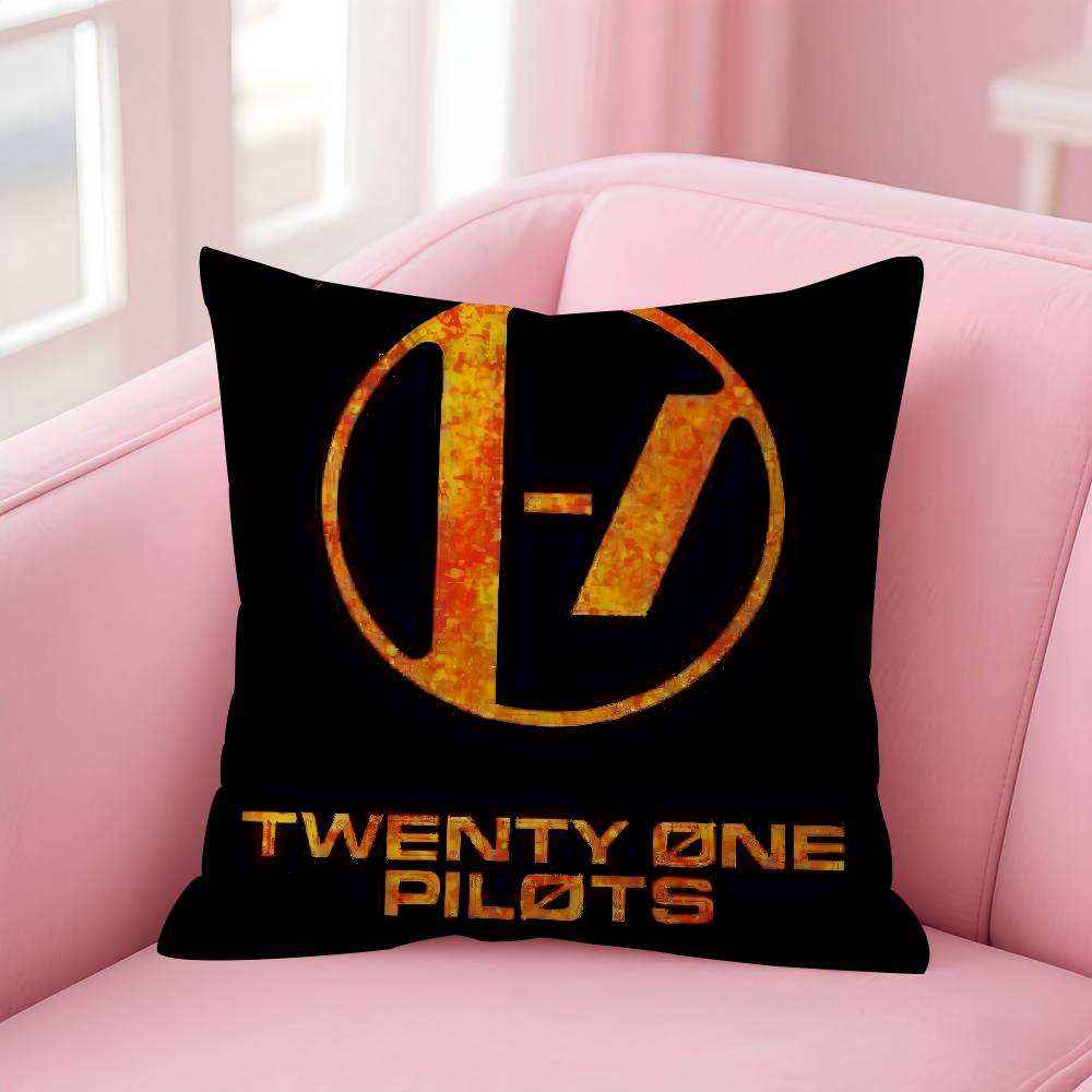 

Popular TTwenty One Pilot Band Pillowcase toon Gift Cushion Cover Bedroom Home Sofa Chair Seat Decor pillow case 30x30 cm