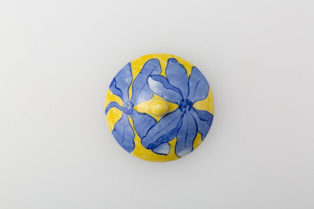 Hasami-yaki Glass Teapot (Super Stainless Steel with Tea Strainer), Magnolia Pattern, Yellow, Capacity: Approx. 375ml, Made In Japan, Product Number: