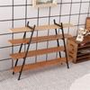 Wooden Display Shelf With 4 Storage Layers For Doll House Accessories 1/12 Scale Miniature Furniture Scene Display Props
