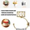 Rural Golden Metal Hallway Wall Mounted Towel Holder Hook for Towel Storage and Candle Display Organization