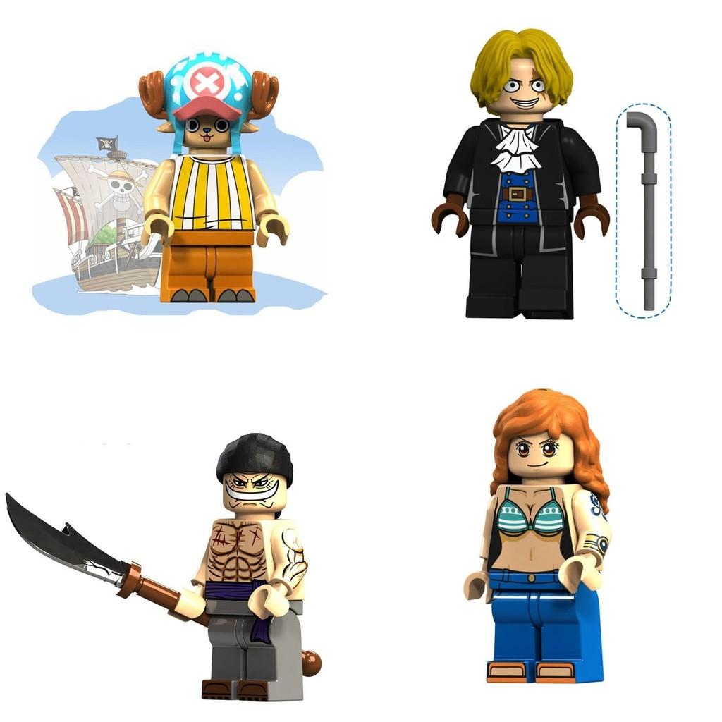 Set aus 15 One Piece Piraten-Bausteinen Chopper Luffy Zoro Robin Franky und mehr!