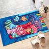 Princess Strawberry Design Area Rug Personalized Name- Non-Slip, Soft & Cozy Floor Mat for Living Room, Office - Indoor/Outdoor Carpet