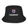 Individueller stolzer Norwegen-Flaggen-Eimerhut für Damen Unisex Outdoor-Sonnenschutz Sommer Camping Angelkappe