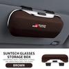 Car Visor Sunglasses Glasses Case Glasses Holder Clip Box Accessories For Toyota Hilux Aygo Yaris Ractis Corolla Camry Keychain