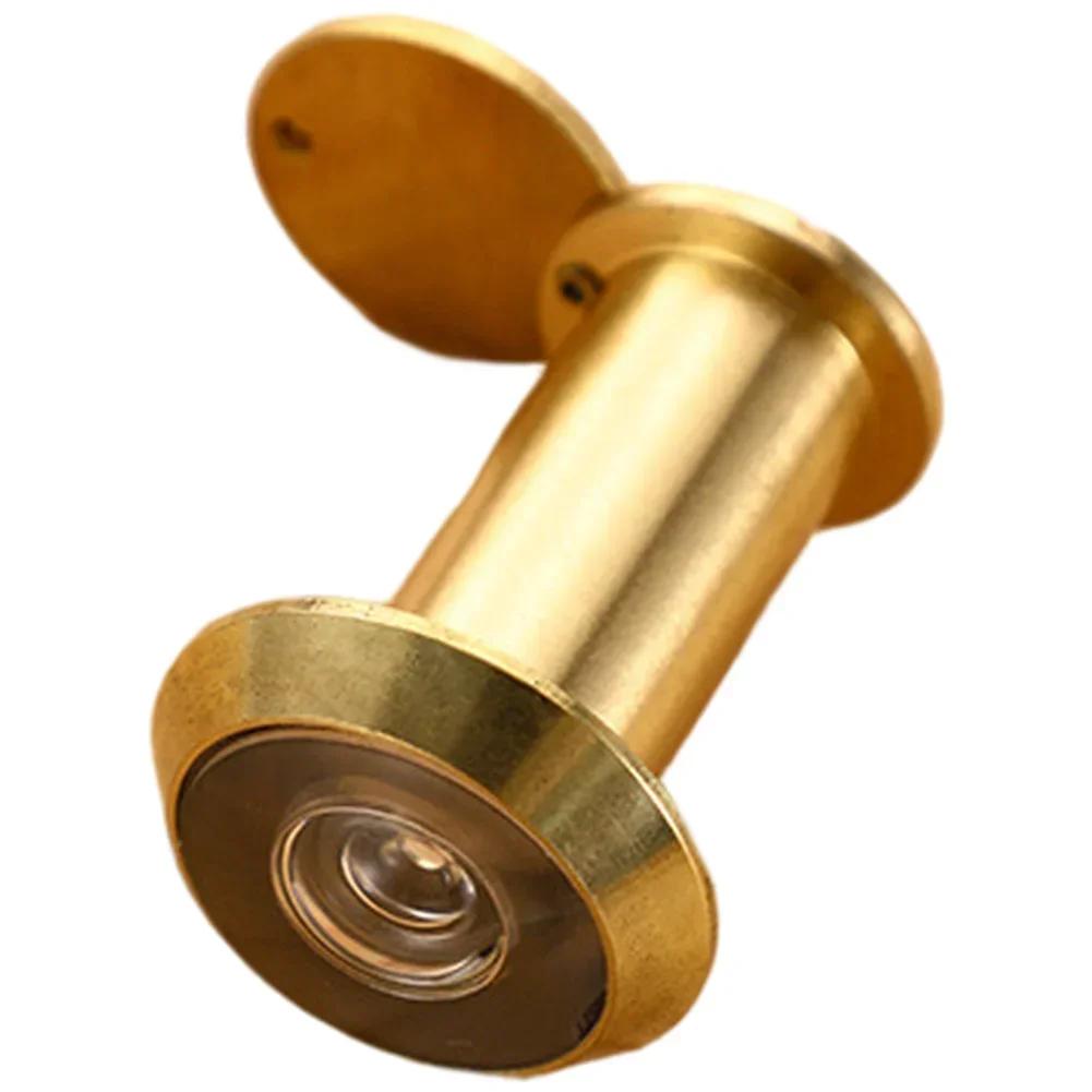 High Definition Brass Peephole Door Viewer with Dust Proof Rear Cover and Adjustable Length Design for Secure Door Installation
