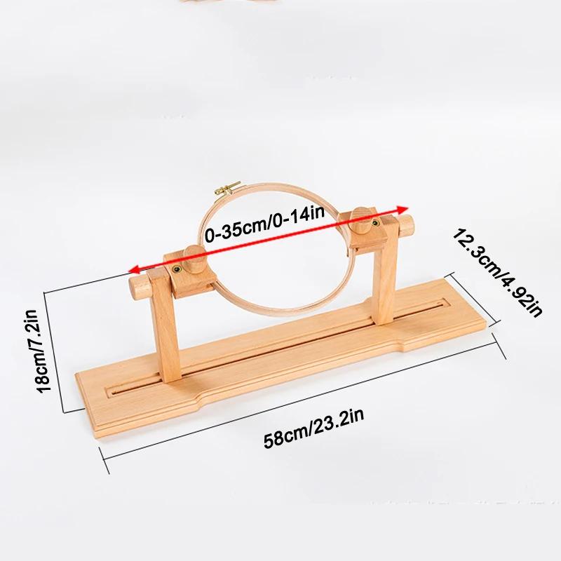 Verstellbarer Stickständer freihändig Kreuzstich Holzstickrahmen Nähhandwerk Stickerei Stickzubehör