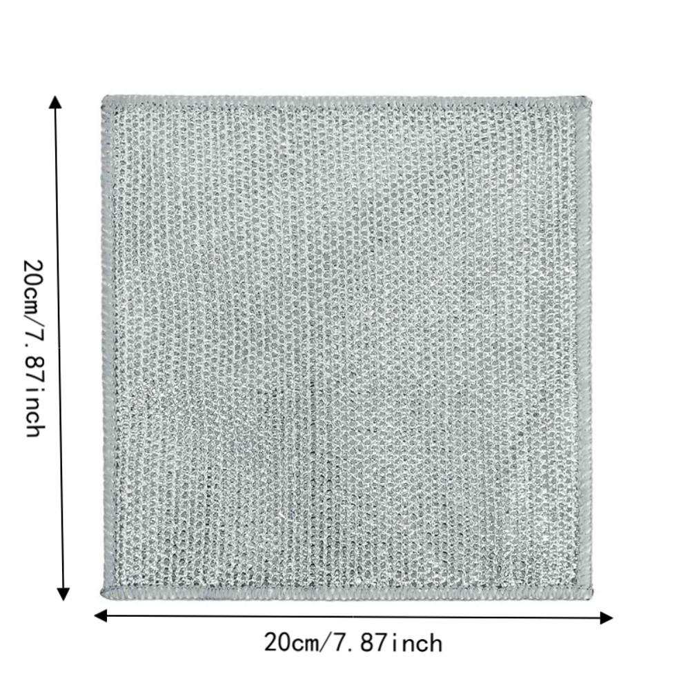 10pcs Wet And Dry Use Double Sided Wire Rags Nonstick Scrubbing Pads Convenient Dishcloths Home