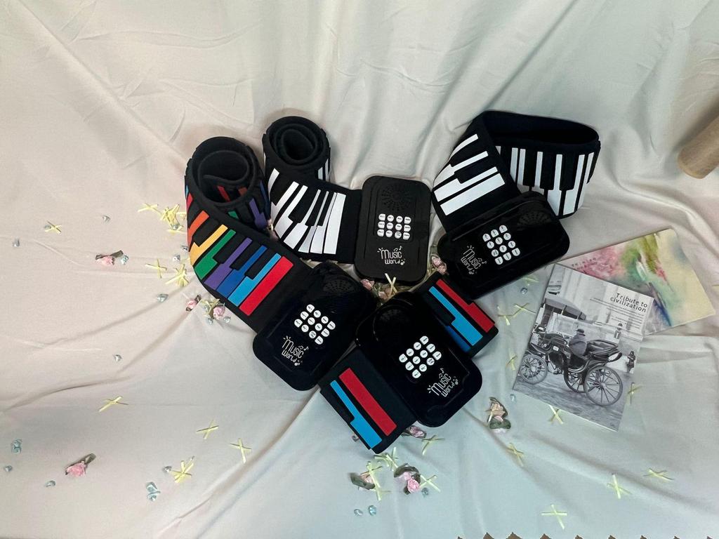 49-Key Folding Silicone Hand-Rolled Piano for Kindergarten Students