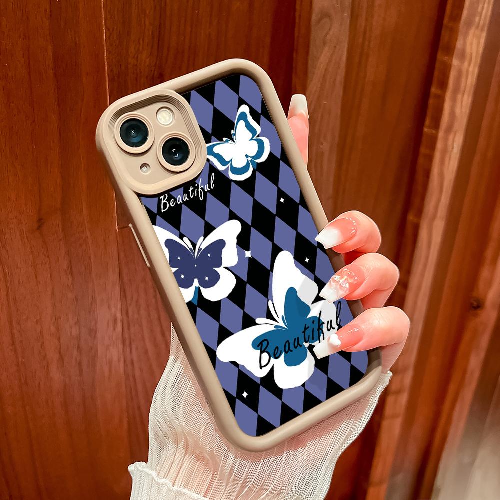 Soft Silicone Square Ladders Cartoon Pattern Full Cover Camera Protection Shockproof Case for OPPO Reno Realme OnePlus