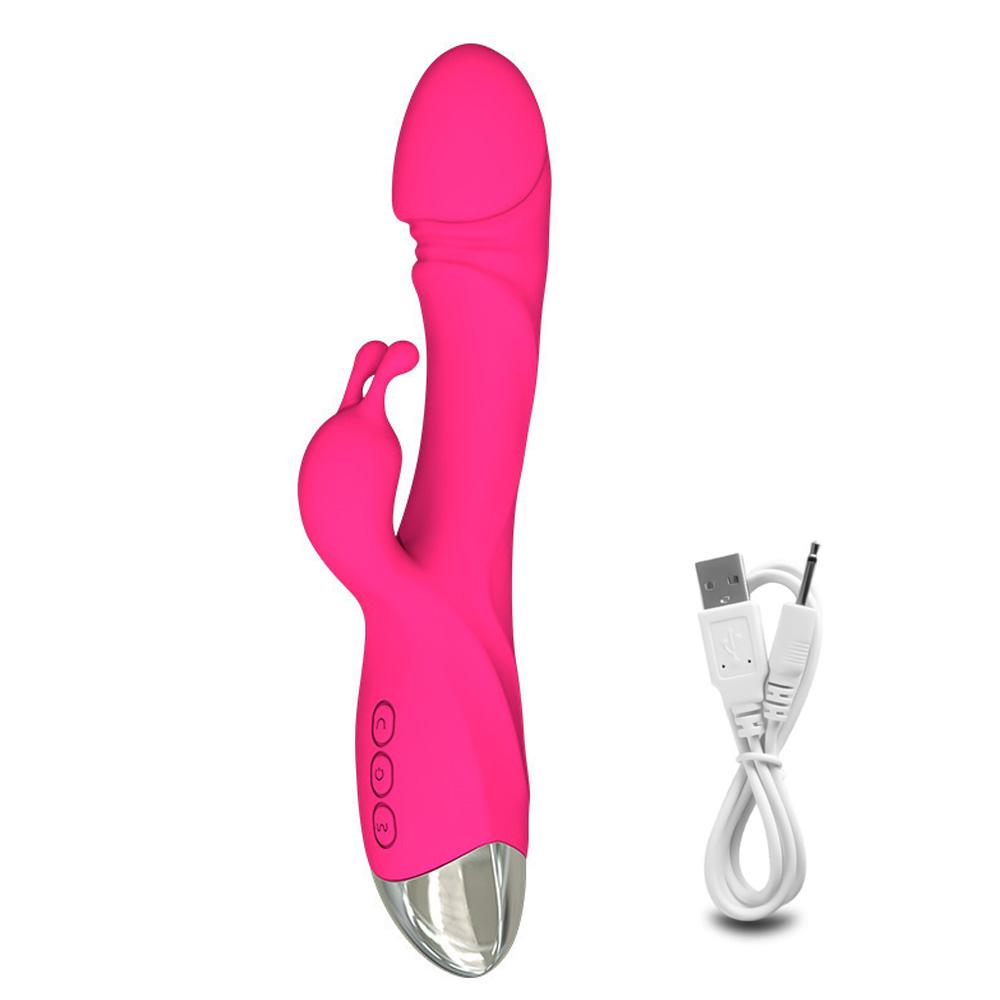 Králičí vibrátor pro ženy Výkonný bod G Stimulátor ženského klitorisu Vagina Masáž bradavek Dildo Tichá erotická hračka pro dospělé